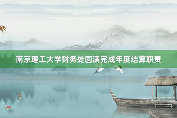 南京理工大学财务处圆满完成年度结算职责